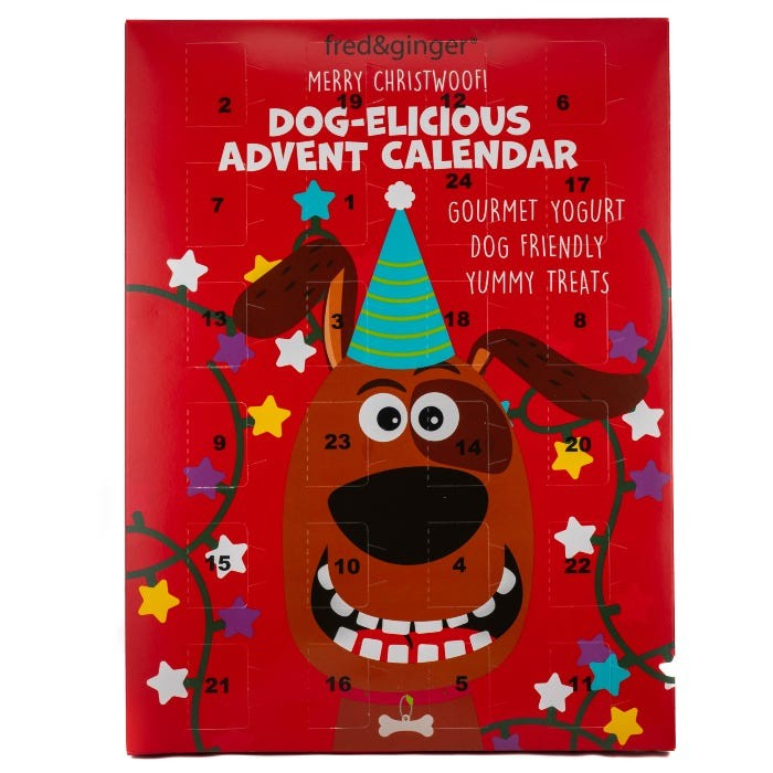 Fred & Ginger Christmas Advent Calendar For Dogs, 70g