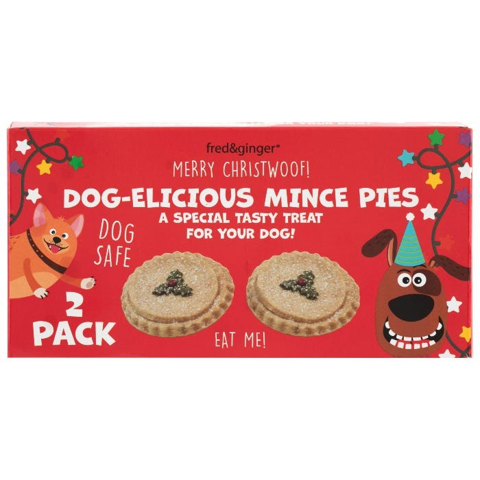 Fred & Ginger Dog-elicious Mince Pies (Pack of 2)