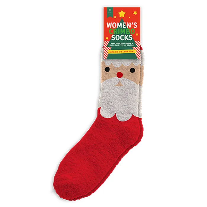 Christmas Ladies Novelty Socks - Santa, Size 4-8