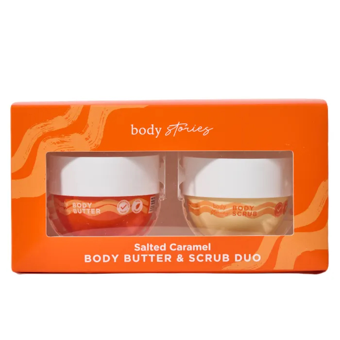 Body Stories Salted Caramel Body Butter & Scrub Duo Gift Set