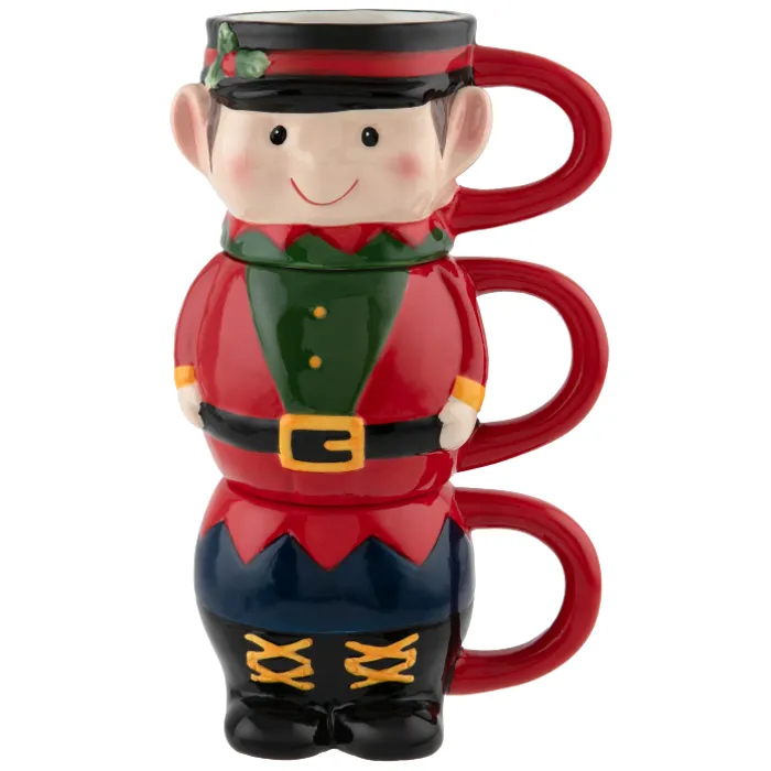 Christmas Elf Mug Stack (Pack of 3)