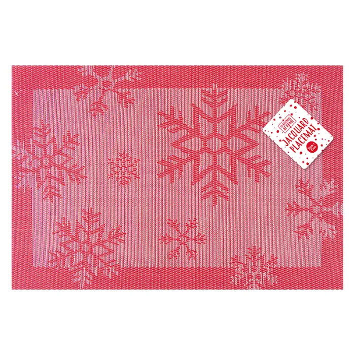 Christmas Jacquard Placemat Snowflake Red