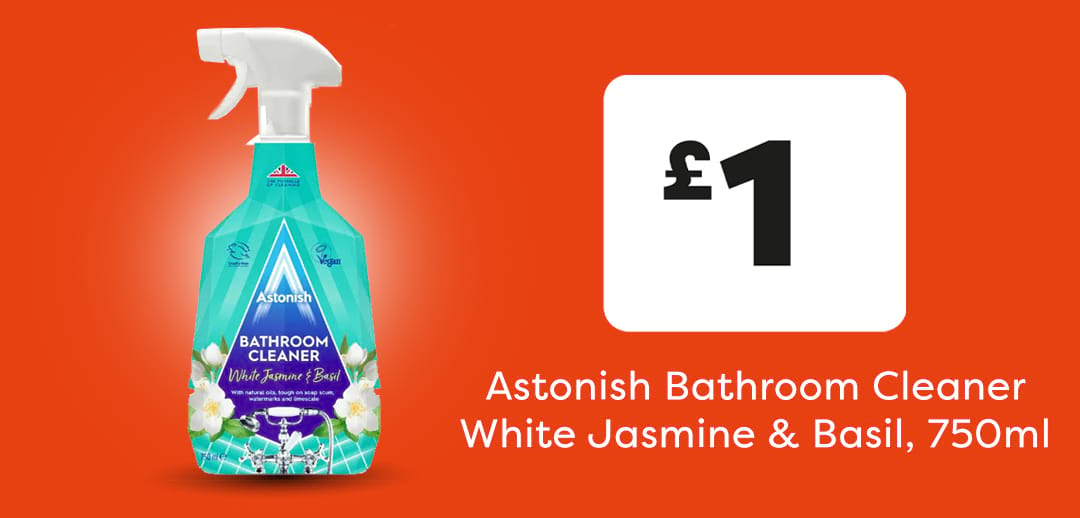 Astonish Bathroom Cleaner White Jasmine & Basil, 750ml