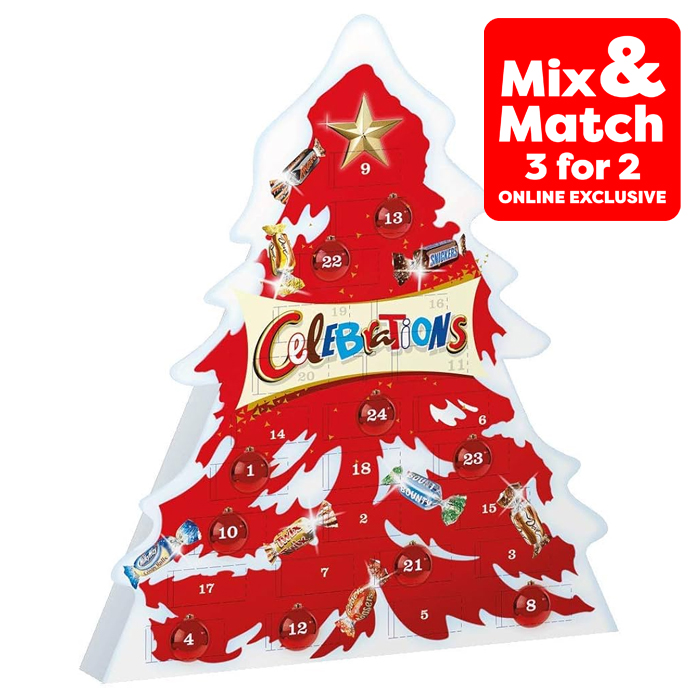 Celebrations Tree Advent Calendar, 215g