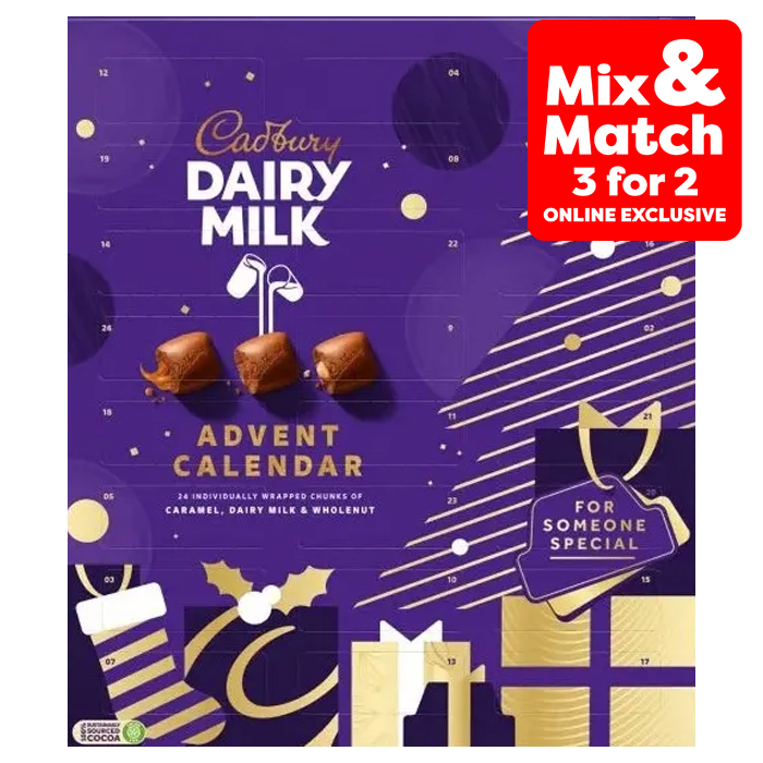 Cadbury Dairy Milk Chunks Advent Calendar, 258g