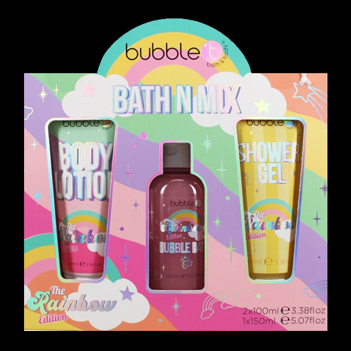 Bubble T The Rainbow Bath N Mix Gift Set (Set of 3)