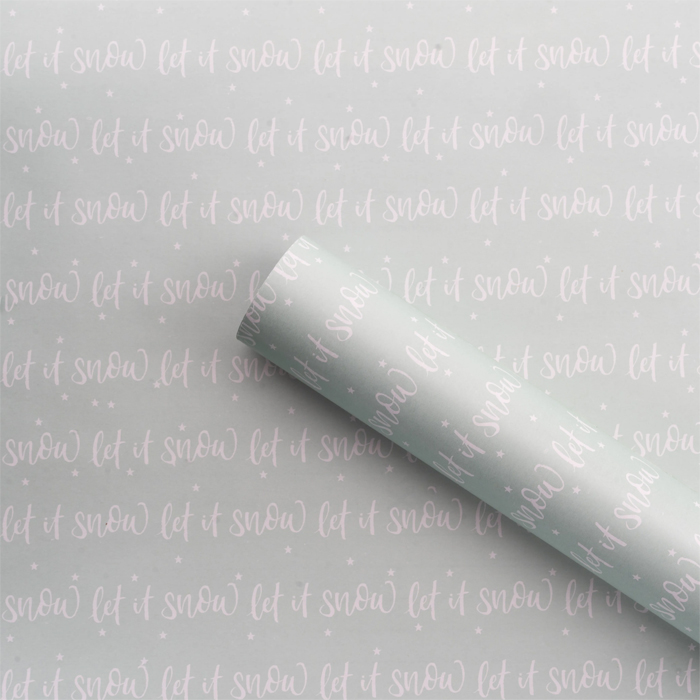 Let It Snow Christmas Gift Wrap, 4m