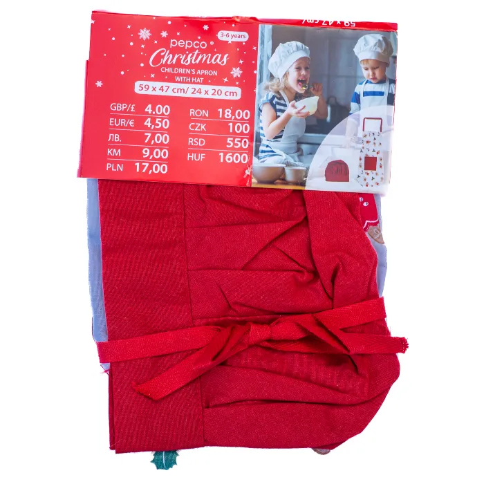  Christmas Kids Apron Set With Hat