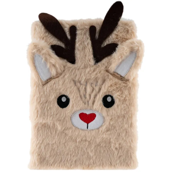 Christmas Notebook Fluffy - Reindeer (A5 80 Pages)