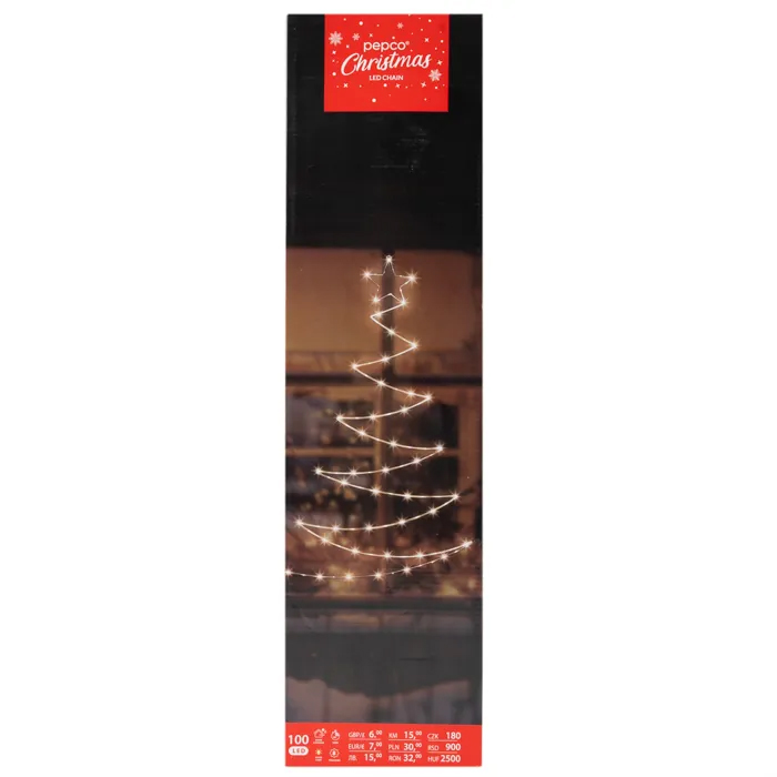 Christmas LED Light Up Christmas Tree, 100cm - White