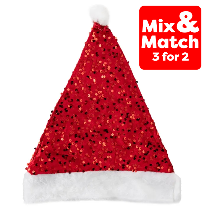 Christmas Sequin Santa Hat