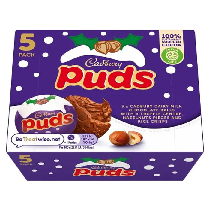 Christmas Cadbury Puds, 175g (Pack Of 5)