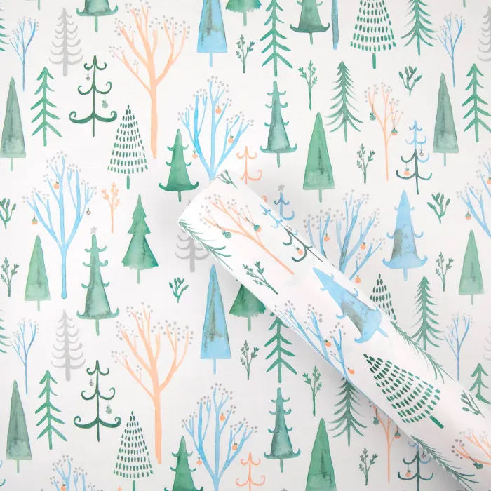 Christmas Gift Wrap - Festive Trees, 10m