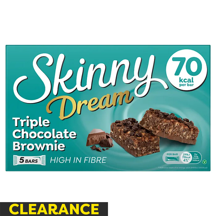 Skinny Dream Triple Chocolate Brownie, 5 x 19g