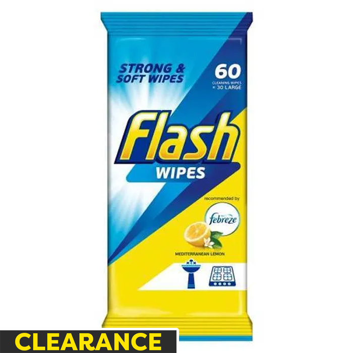 Flash Lemon Strong & Soft Wipes (Pack of 60)