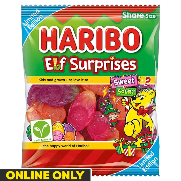 Haribo Elf Sweet Surprises Sharing Bag, 160g