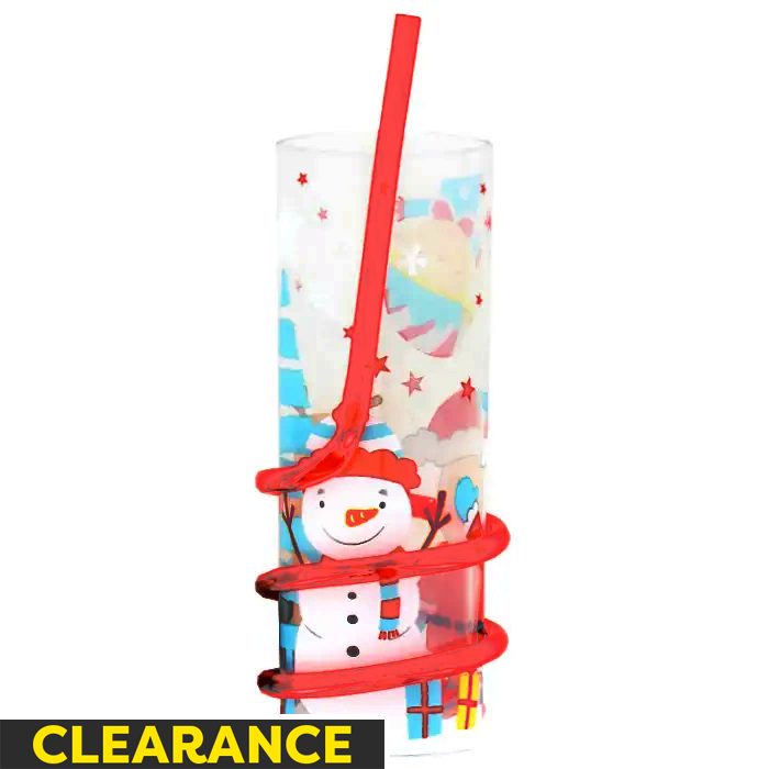 Christmas Spiral Straw Tumbler - Santa & Friends