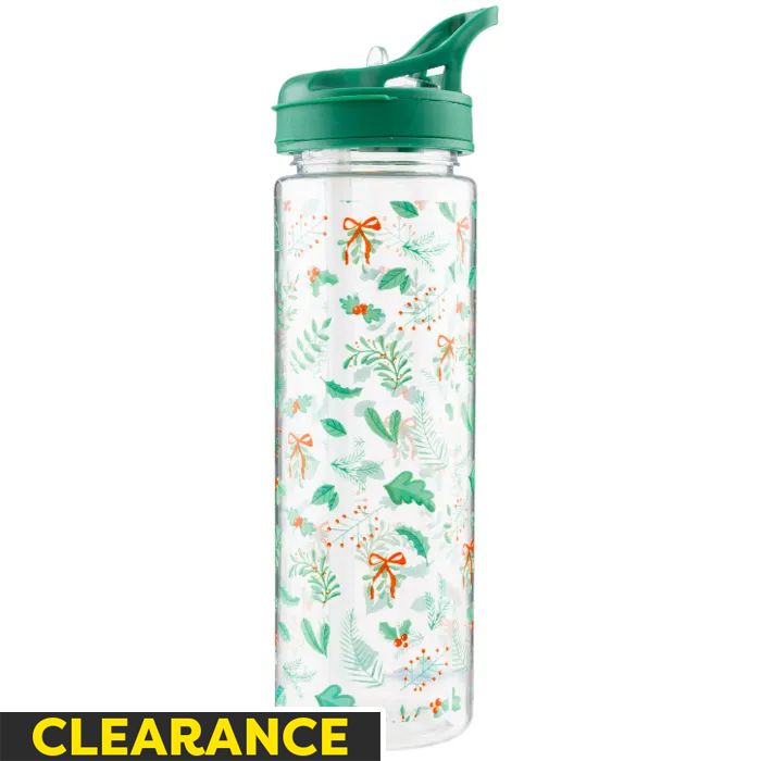 Christmas Festive Water Bottle 750ml - Green