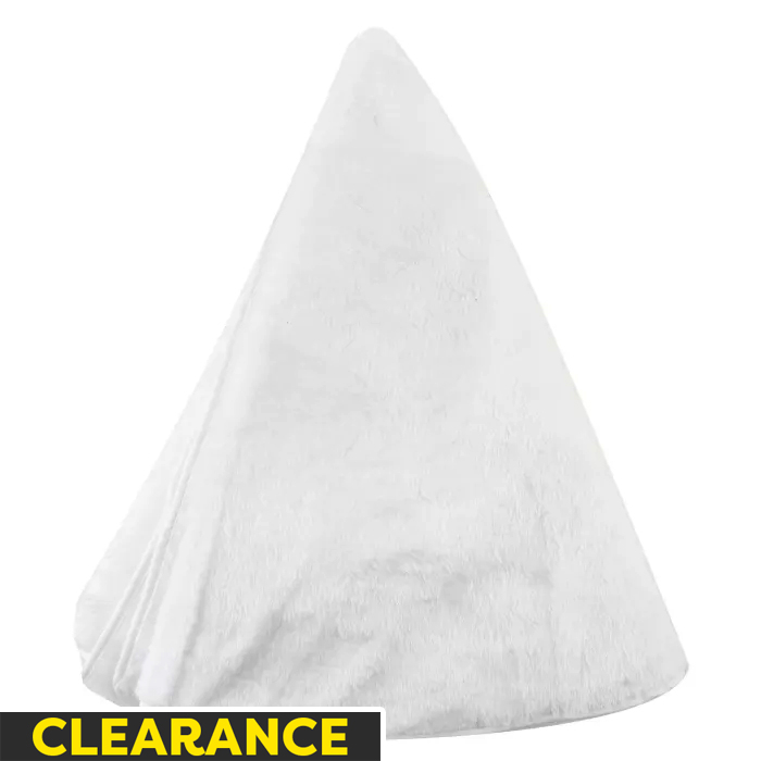 Christmas Tree White Fur Skirt, 47 x 40cm