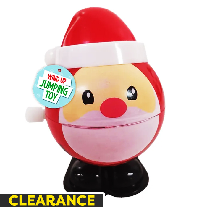 Christmas Wind Up Jumping Toy - Santa