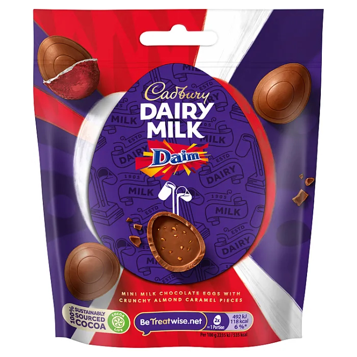 Cadbury Dairy Milk Daim Mini Eggs, 77g