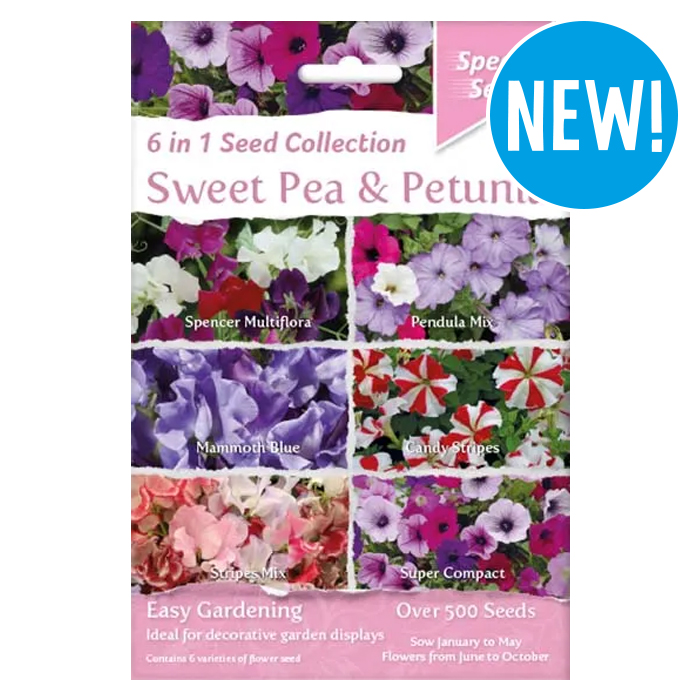 Sweet Pea and Petunia 6 in 1 Speedy Seed Collection