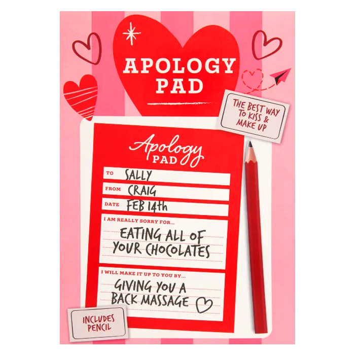 Valentine's Day Apology Pad