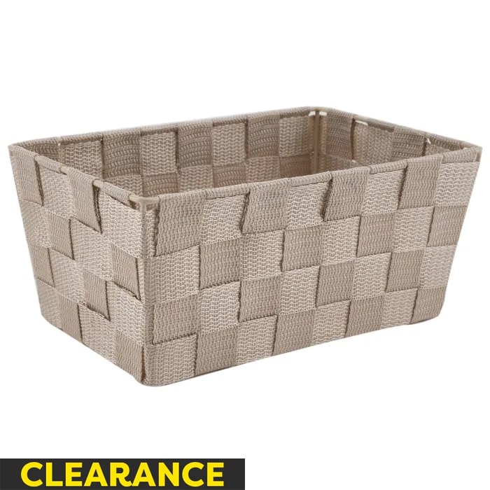 Pepco Cream Nylon Storage Basket, 23 x 10.5 x 15cm