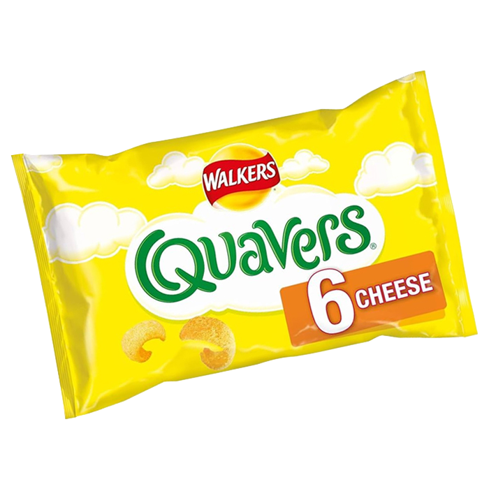 Walkers Quavers Cheese, 16g (Pack of 6)