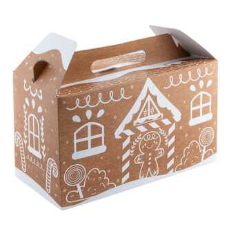 Christmas Folded Gift Box - Gingerbread House