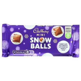 Cadbury Dairy Milk Mini Snowballs Bar, 110g