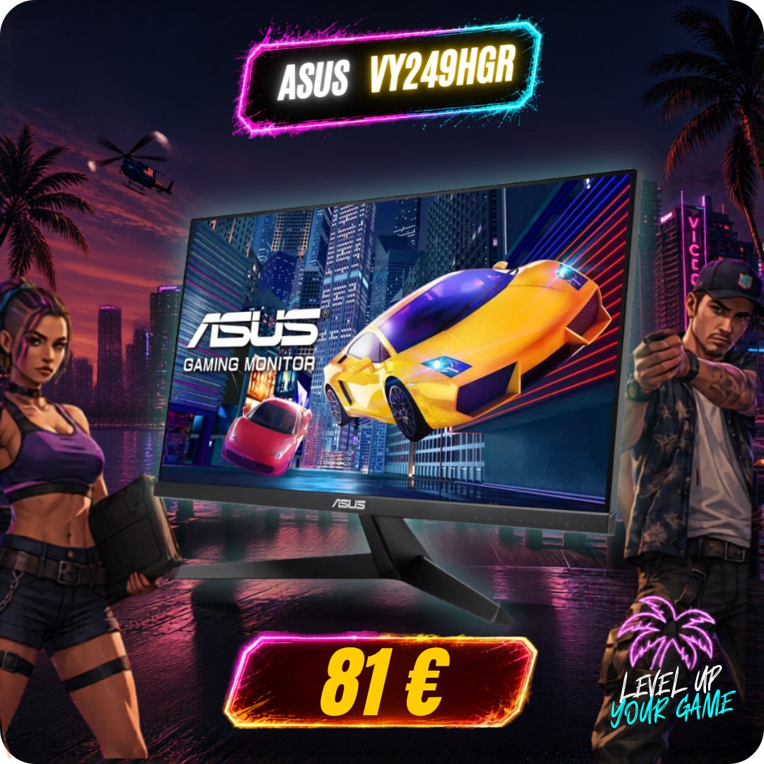 ASUS Monitor VY249HGR 23.8” FHD 1ms 120Hz IPS, HDMI, D-SUB,Adaptive-Sync, Eye Care Plus, 3YearsW