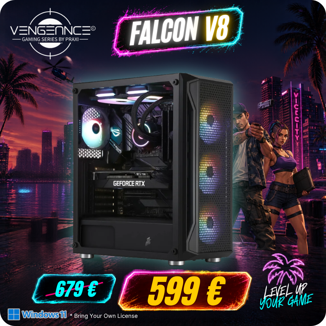 Vengeance Falcon-V8 Ryzen 5-5500/ 16GB / 512GB SSD /RTX 3050 6GB/ No Os Gaming PC