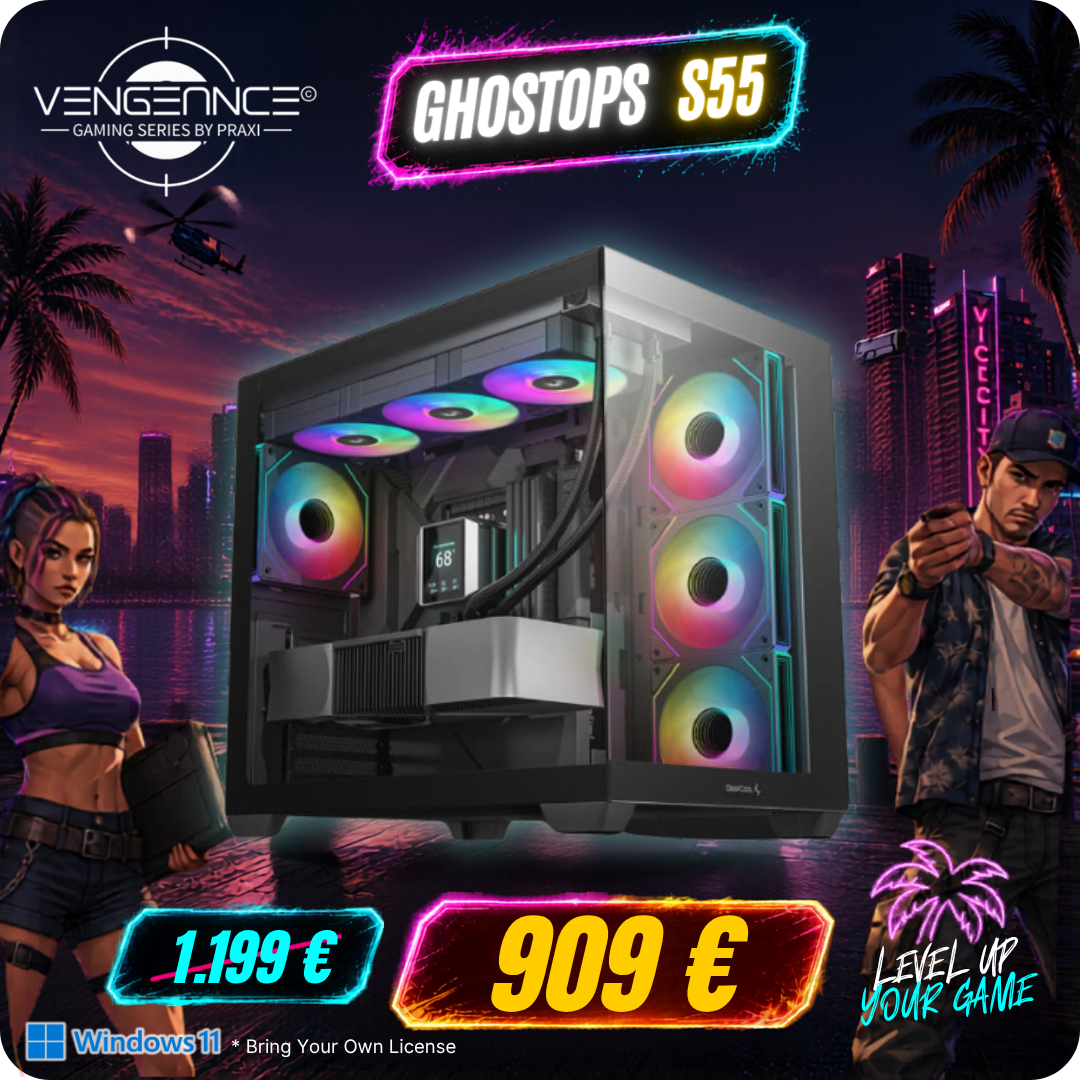 Vengeance GhostOps-S55 Ryzen 5-5500/ 32GB / 512GB SSD /RX 9060 8GB/ No Os Gaming PC