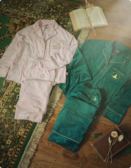 The Wicked Pink and Green Satin Pyjama sets 