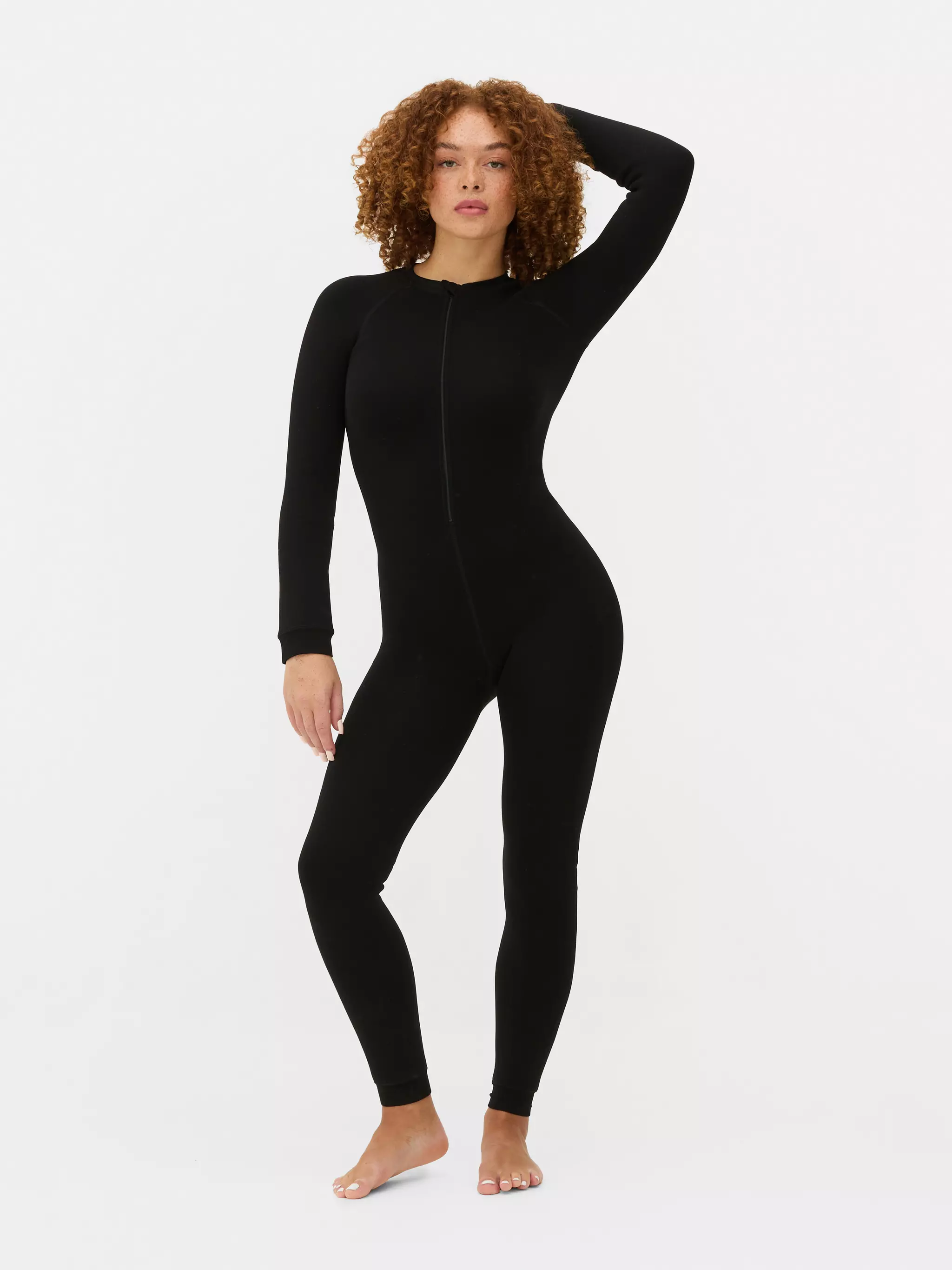 Black Velvet Thermal Unitard