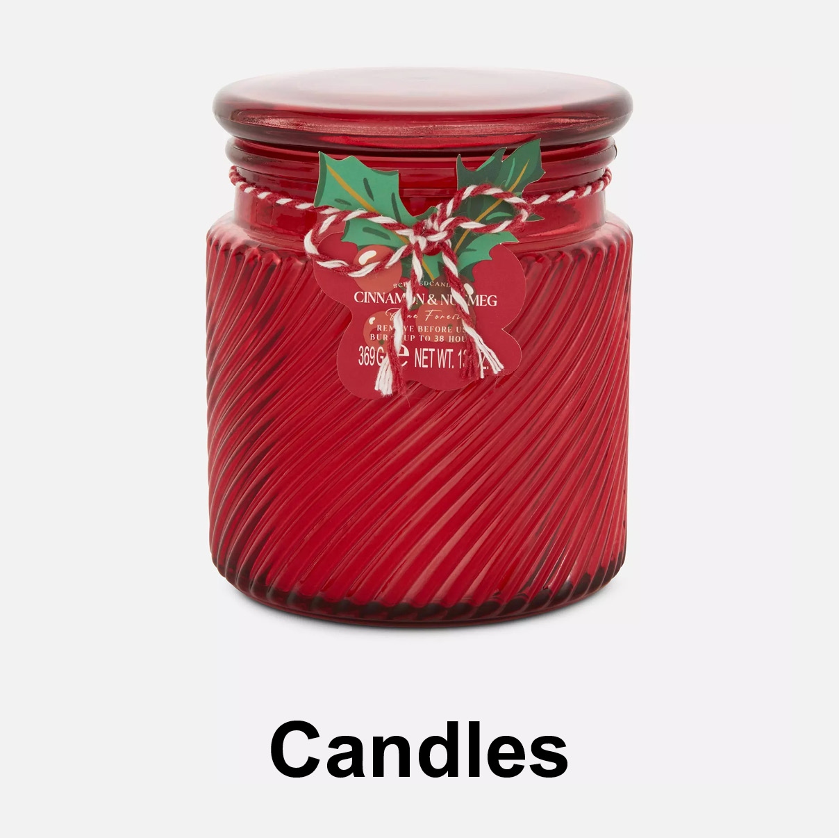 Fluted Christmas Candle