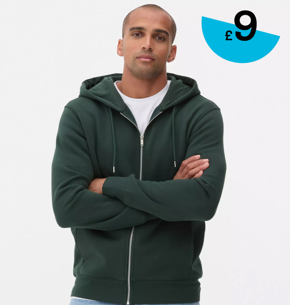 Man wearing Classic Zip Hoodie