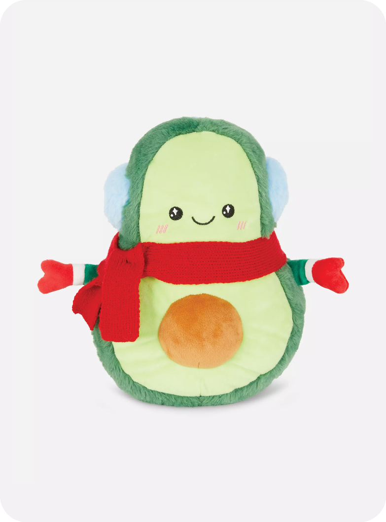 Festive Avocado Plush Toy