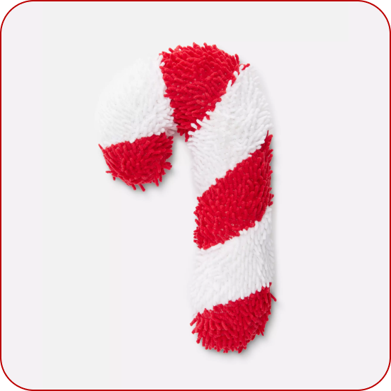 Candy cane pet toy 