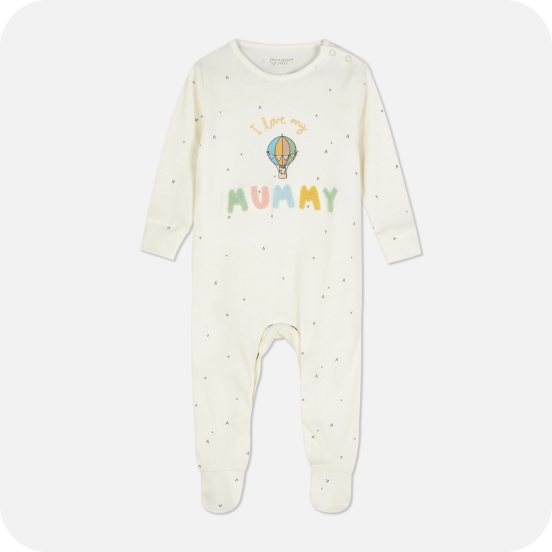 I Love My Mummy Newborn Sleepsuit