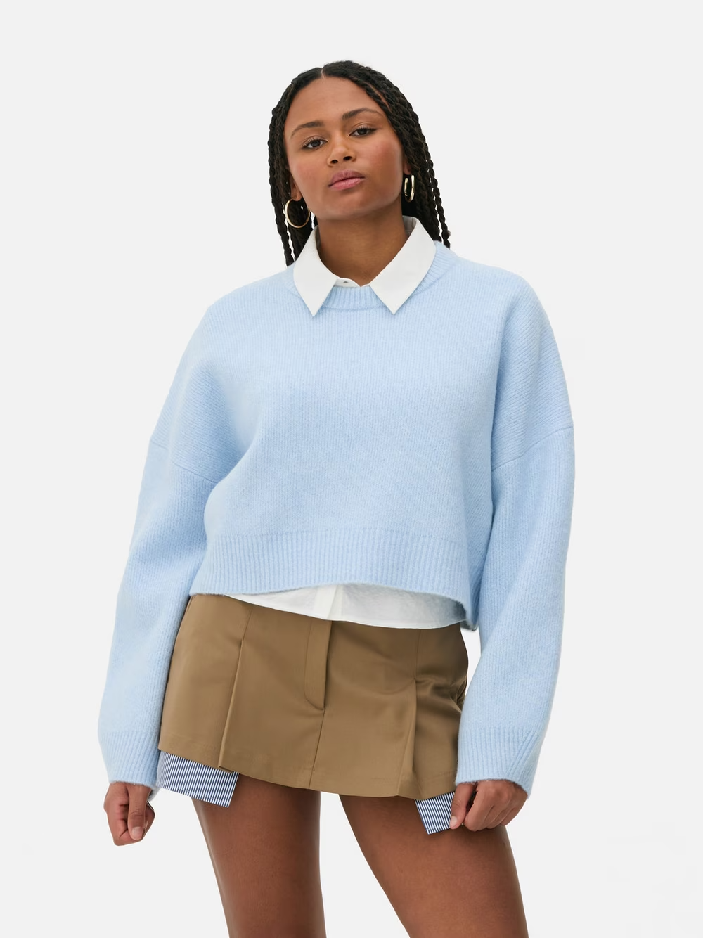 Essential Oversized Cropped Jumper