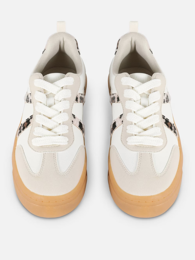 Sporty Panelled Low-Top Trainers