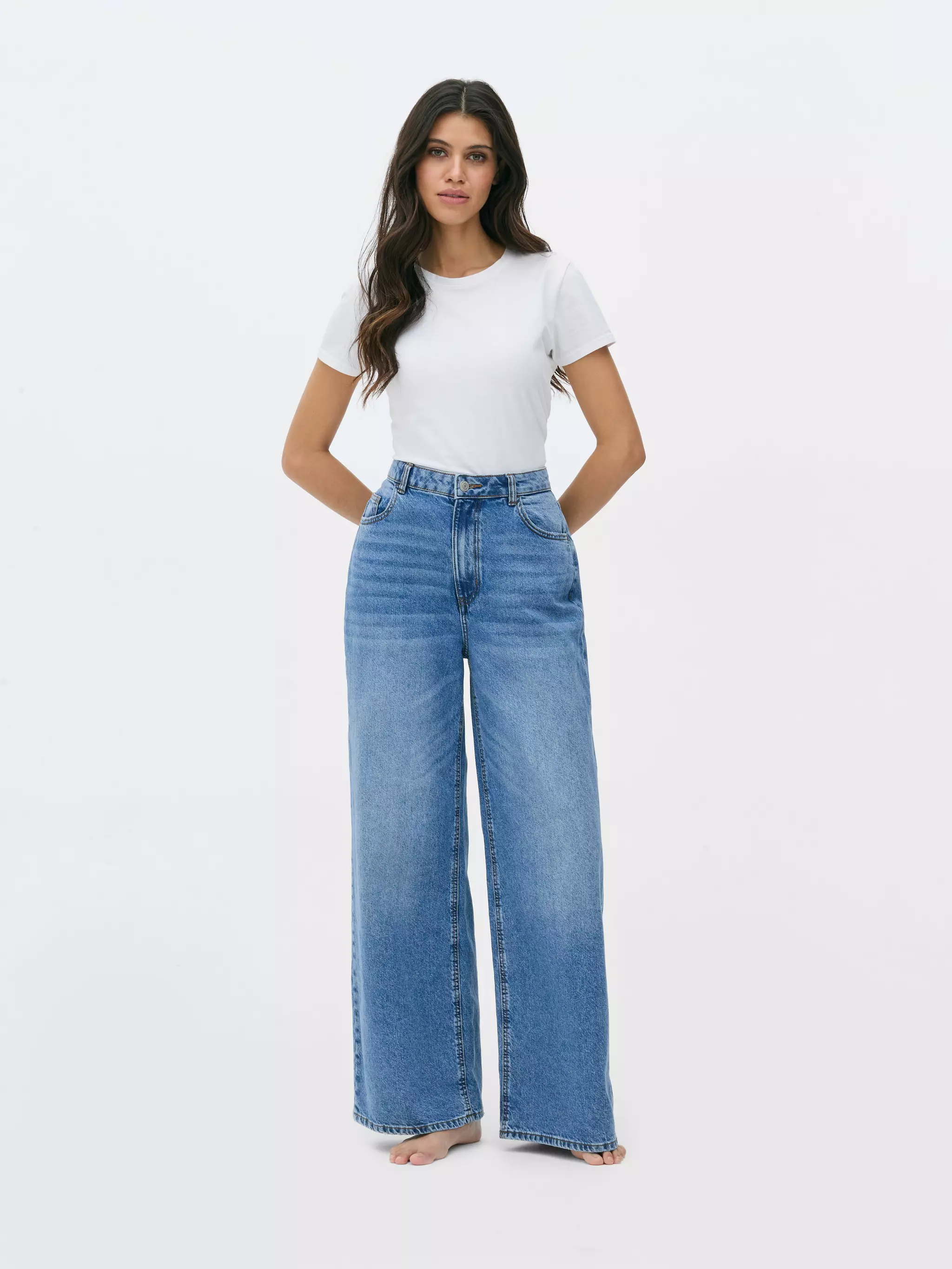 Paula Echevarría Wide Leg Denim Jeans