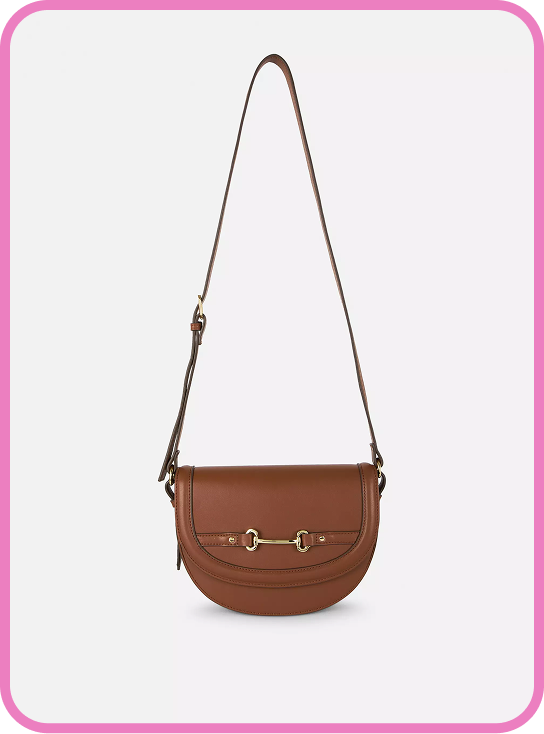 Snaffle Buckle Saddle Crossbody Bag