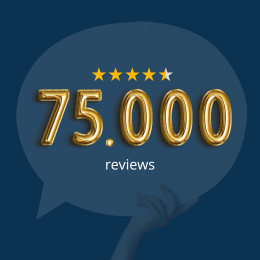 75000 reviews