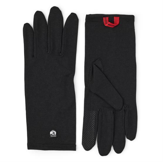 Image of Hestra Merino Wool Liner Long - 5 Finger, Black