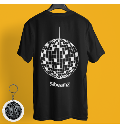 CAMISETA BEAMZ + LLAVERO BOLA DE ESPEJOS + ...