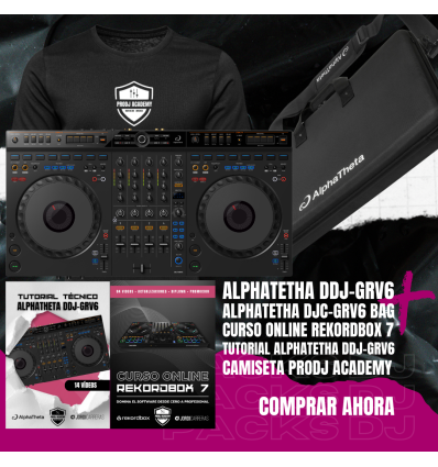 ALPHATHETA DDJ-GRV6 + BOLSA + TUTORIAL + CURSO REKORDBOX + CAMISETA