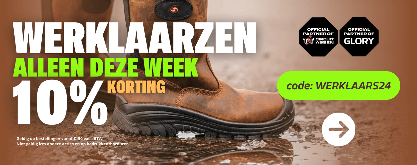 Leren of kunststof Werklaarzen = deze week 10% voordeel &#10004;&#65039;